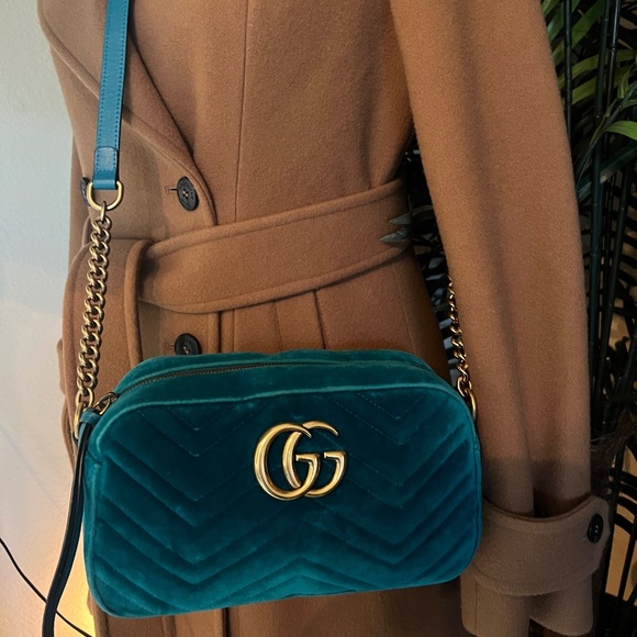 Gucci Double G Marmont Velvet Small - Picture 1 of 9